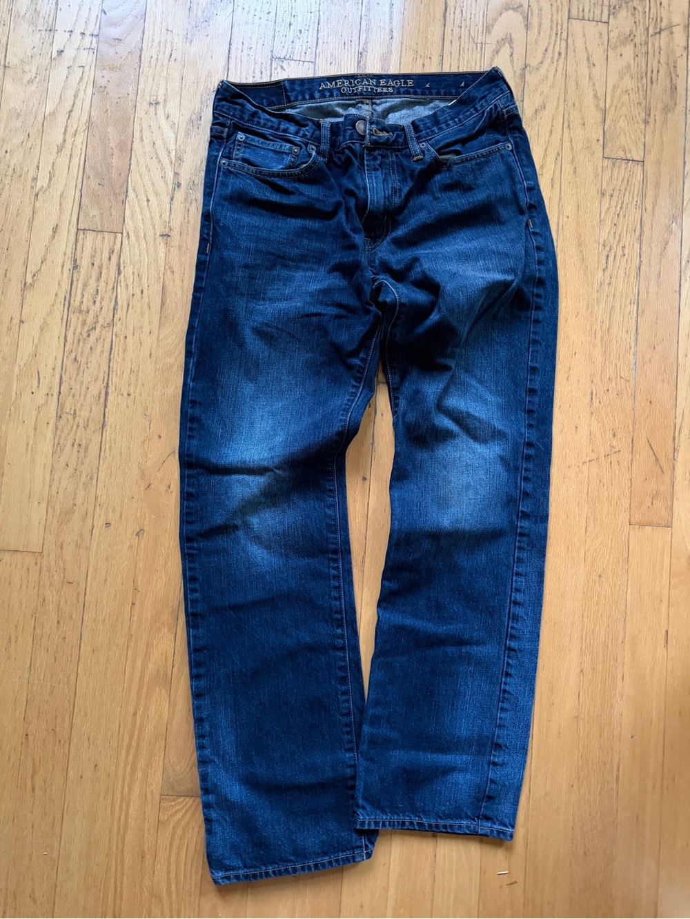 American Eagle Outfitters Men’s Dark Blue Straight Jeans